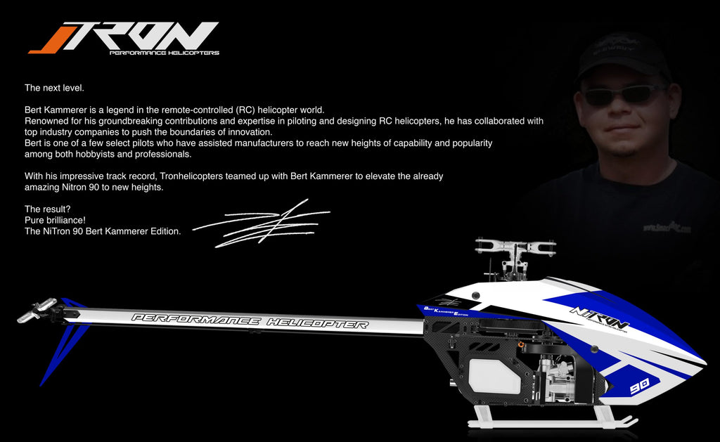 Tron NiTron 90 Helicopter Kit: Bert Kammerer Edition (Without Blades)