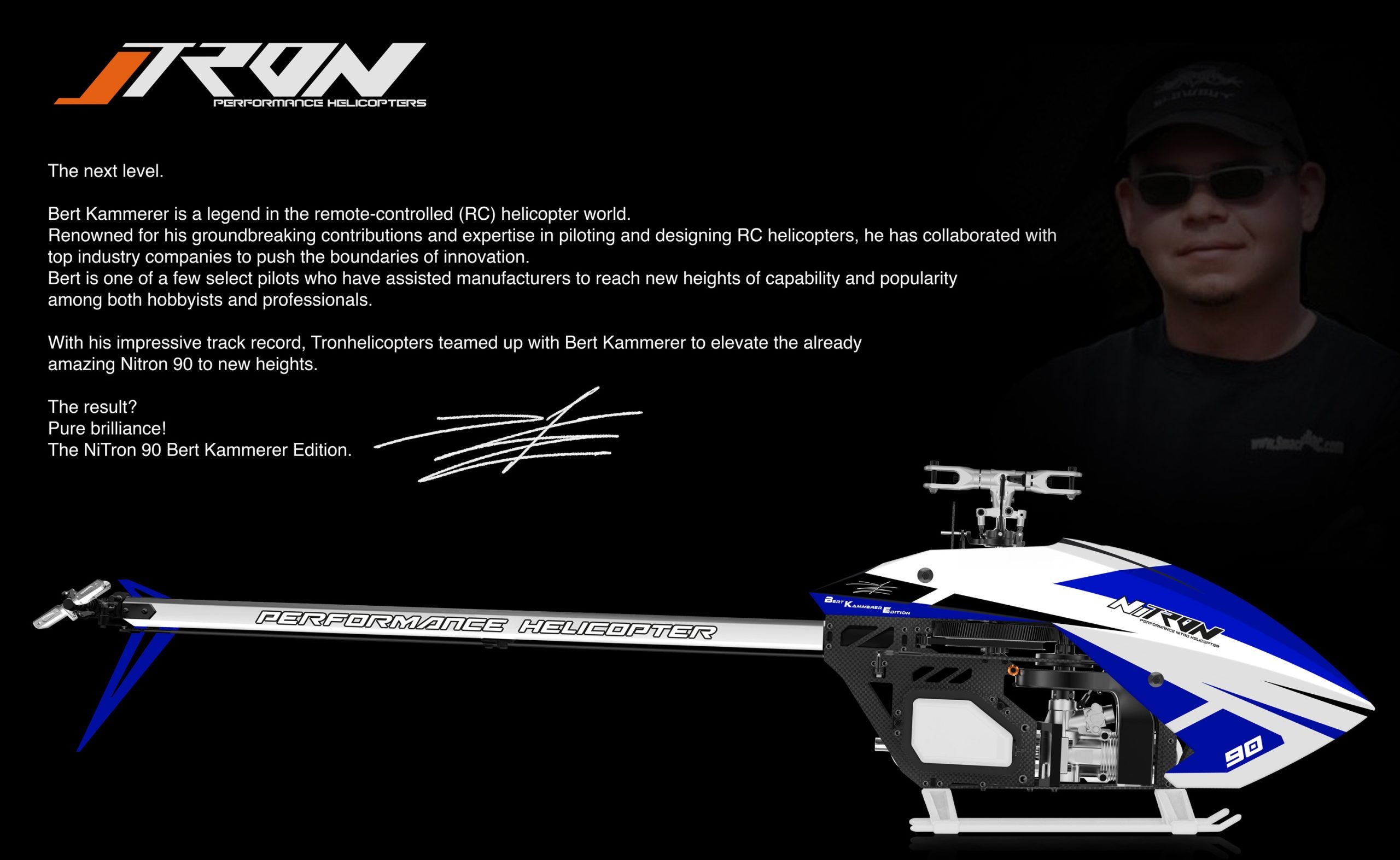 Tron NiTron 90 Helicopter Kit: Bert Kammerer Edition (Without Blades)
