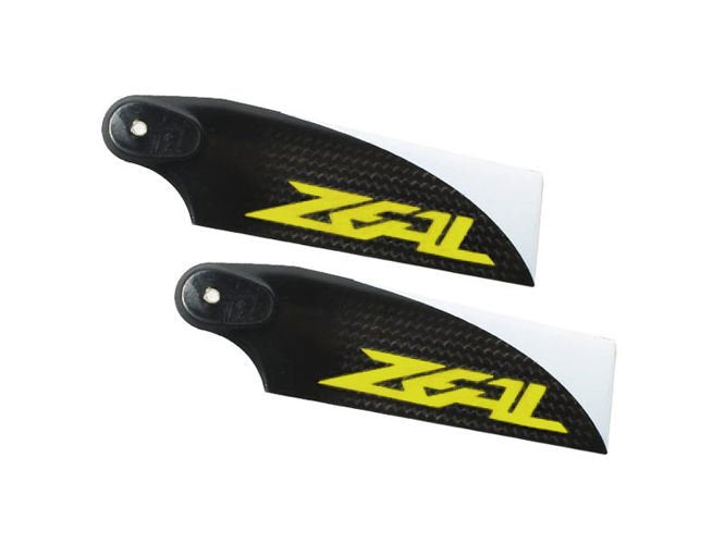 Zeal Carbon Fiber Tail Blades 68mm - Yellow (Discontinued) *Destash*