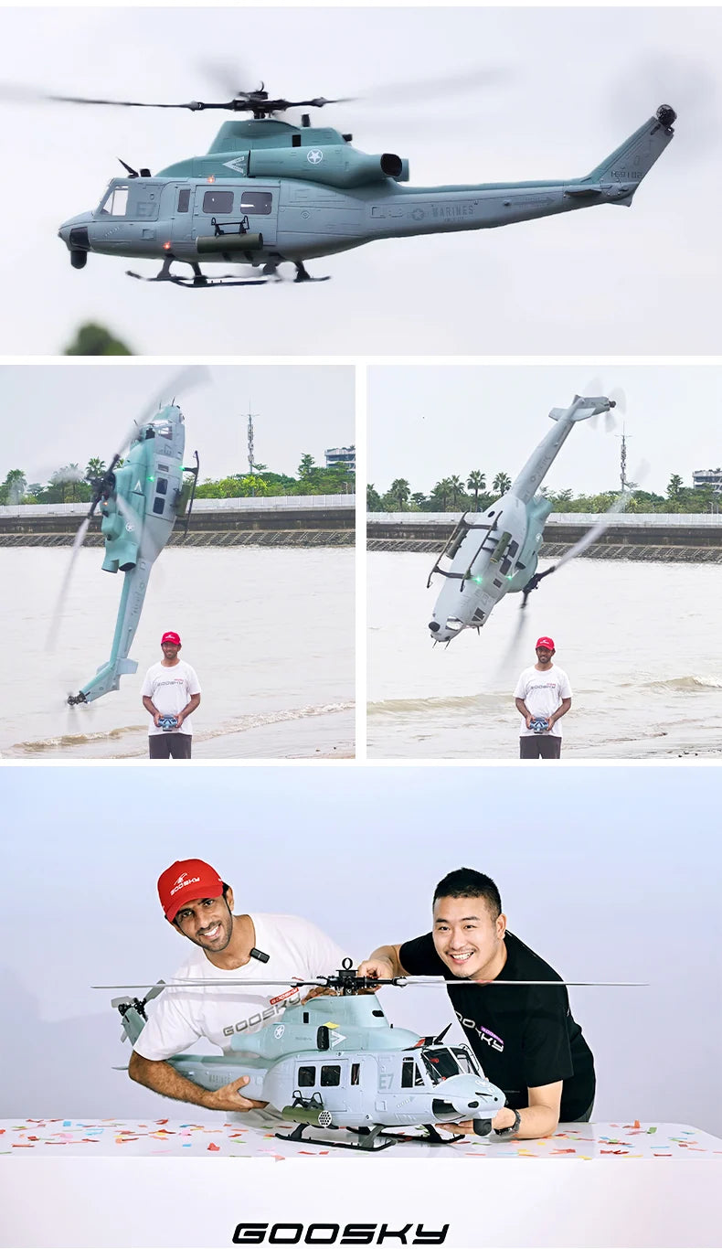 ***PRE-ORDER*** GooSky E7 UH-1Y Venom Scale Helicopter - BNF Configuration (PNP)