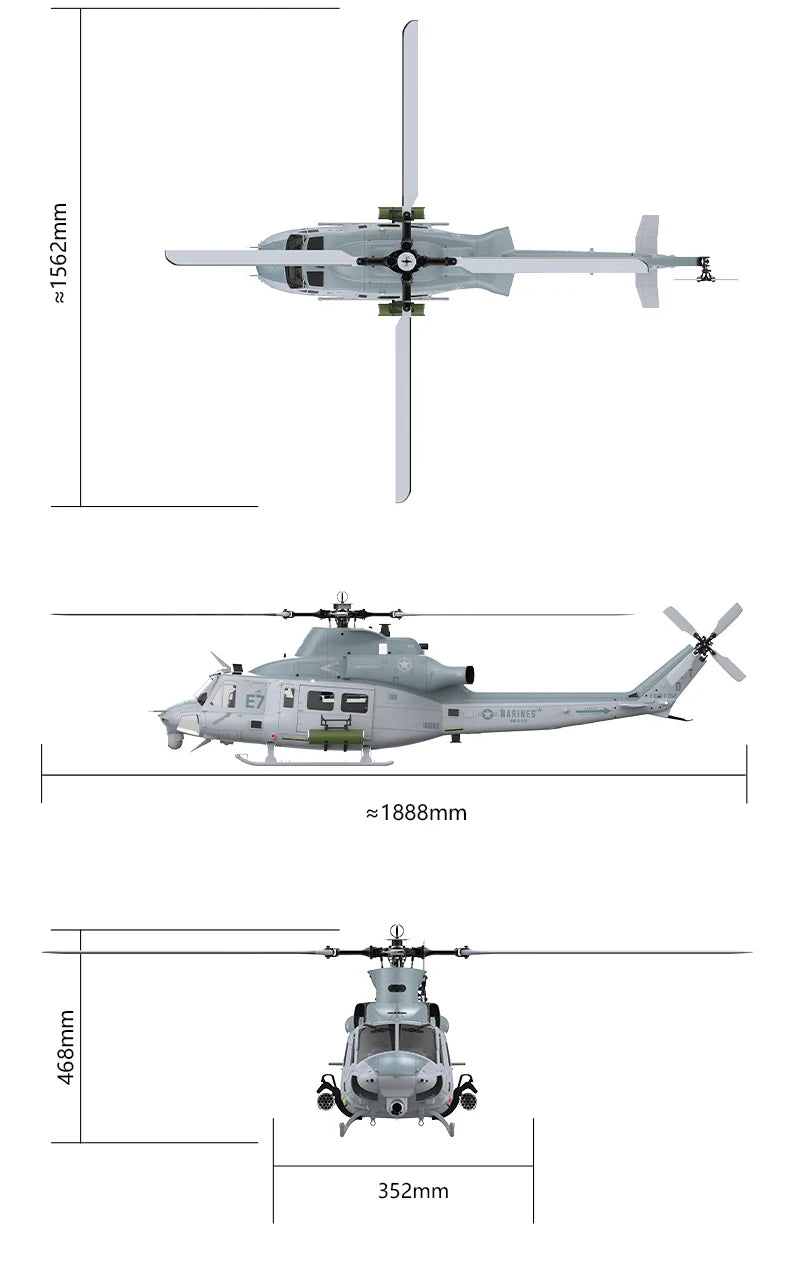 ***PRE-ORDER*** GooSky E7 UH-1Y Venom Scale Helicopter Kit