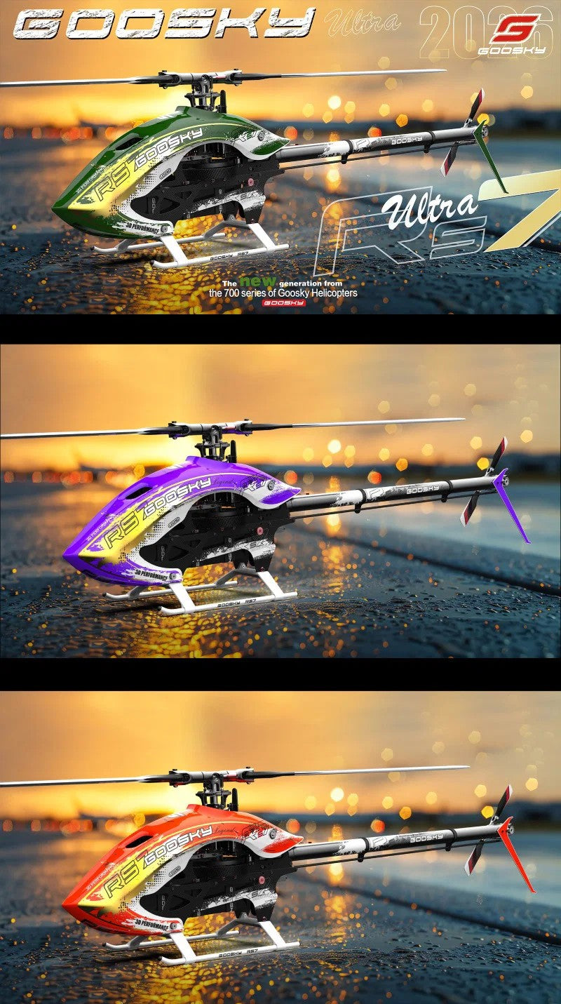 GooSky RS7 Ultra Helicopter Kit (With Azure Blades) - Orange