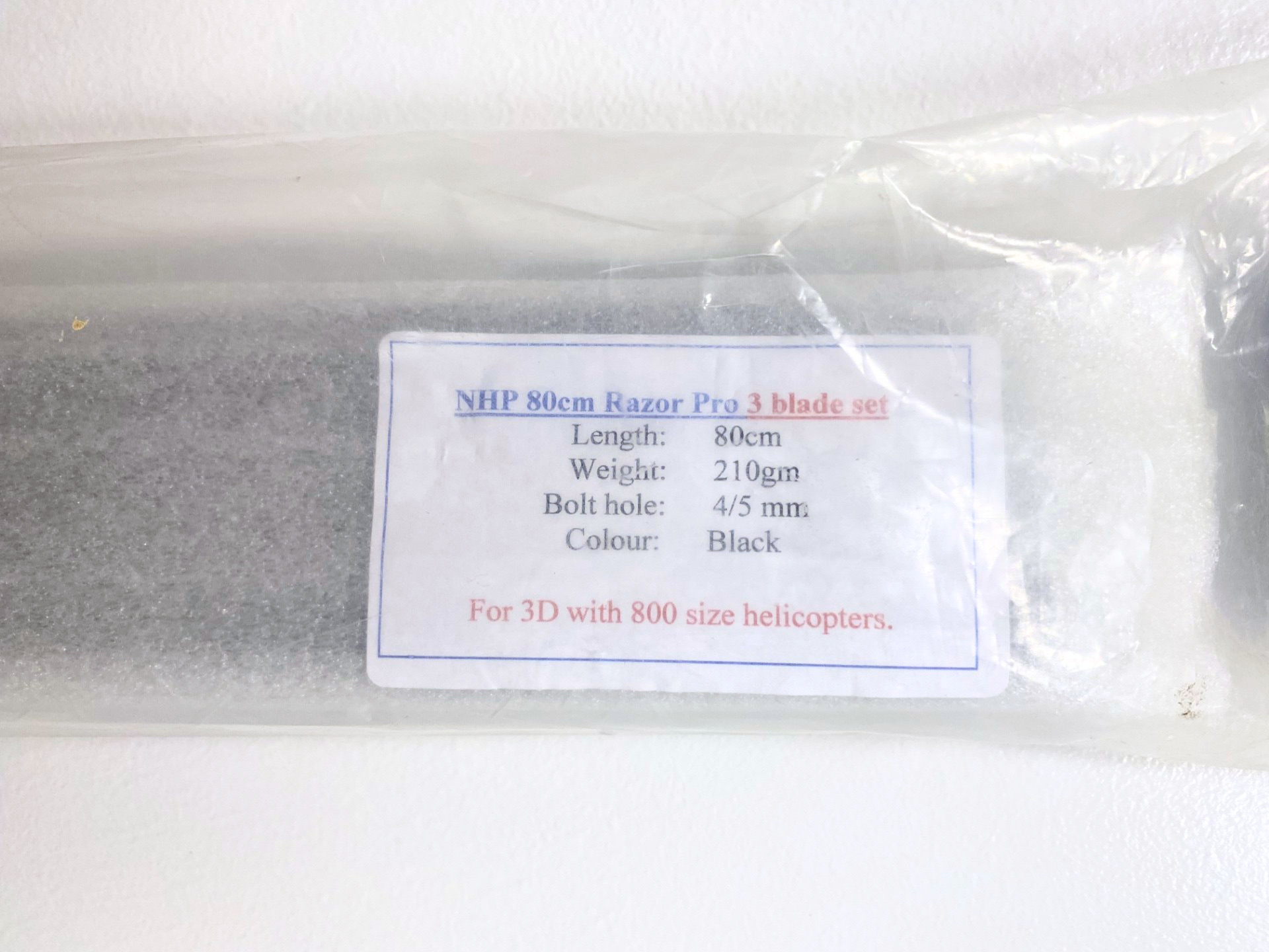 Razor Pro NHP 3-Blade Set: 800mm Main Blades *Destash* (Discontinued)