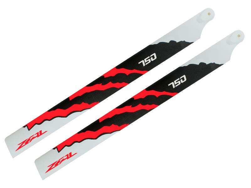 Zeal 750mm Main Blades - Neon Orange (Discontinued) *Destash*
