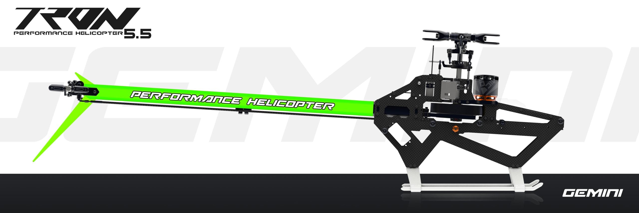 Tron 5.5 Gemini Helicopter Kit (Without Blades) - Green