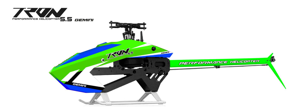 Tron 5.5 Gemini Helicopter Kit (Without Blades) - Green